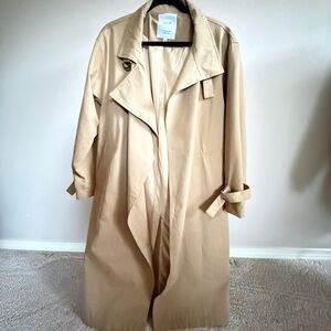The LOE Beige Trench Coat – Size 38, 100% Cotton, Classic Long Fit (New)